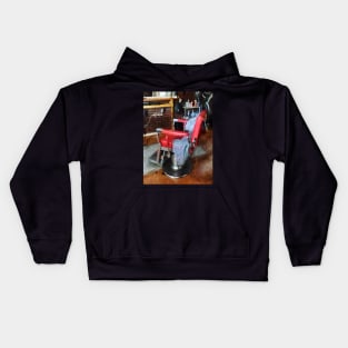 Barbers - Red Barber Chair Kids Hoodie